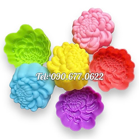 Bộ 10 khuôn silicon 3 lớp làm bánh, rau câu, bánh bông lan, bánh da lợn, bánh Cookie hoa cúc đại đóa – Mã số 1170