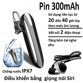 Mua Tai nghe bluetooth.Tai nghe bluetooth khong day X8 chip 5.0  kết nối 2 điện thoại  chống nước   pin 300mAh chờ dài 90 ngày nghe nhạc đàm thoại liên tục từ 20 đến 40 giờ