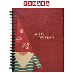 Sổ Lò Xo Little Christmas B6 - Giấy Trơn - 120 Trang 100gsm - The Sun 01 - Màu Đỏ