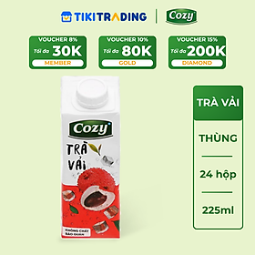 Thùng 24 hộp Trà Vải Cozy 225ml