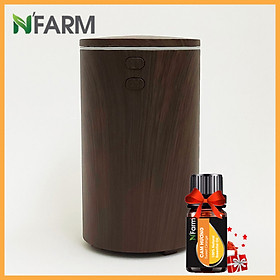 Combo máy khuếch tán/ máy xông tinh dầu dùng cho xe ô tô (xe hơi) N'Farm NF2069 + tinh dầu cam N'Farm (10ml)./ Cáp sạc USB tiện lợi./ Phun sương sóng siêu âm