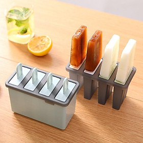 Mua Khuôn Làm Kem Que  Trái Cây Lạnh 4 Ngăn Tại Nhà Tiện Lợi