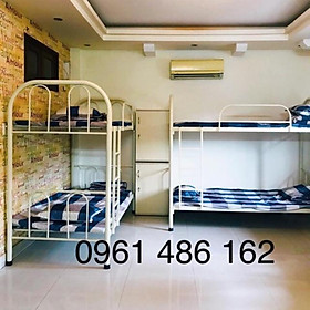 Mua Giường tầng khung tròn - ngang 1m dài 2m- BH 12 tháng - freeship HCM (cam kết y hình)