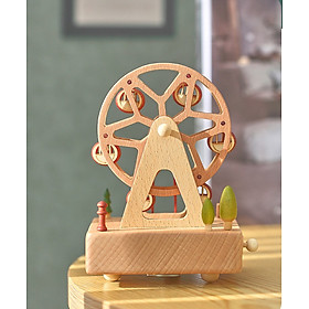 Hộp Nhạc Gỗ Vòng Xoay Ferris Music Box Trang Trí Quà Tặng_ Hàng chính hãng