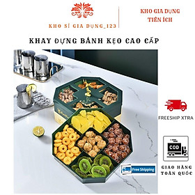 Khay mứt hình hươu vàng cao cấp - Hộp đựng bánh kẹo đựng mứt phong cách Châu Âu sang trọng