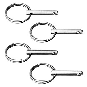 4 Pieces Bimini Top Boat Deck Hinge Quick Release Pins 1/4'' - Marine Grade 316 Stainless Steel