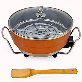 Mua Nồi Lẩu Kiêm Chảo Điện Đa Năng Họa Tiết Cao Cấp Tặng Kèm 1 Bộ Đũa Chống Mốc Hàn Quốc - Hàng Chất Lượng