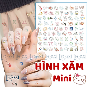 81 Hình Xăm Mini Cute, Xăm Dán Mèo, Nơ Bướm, Thỏ, Voi, Cá, Hoa Dễ Thương, Cá Tính Cho Bàn tay, Ngón Tay
