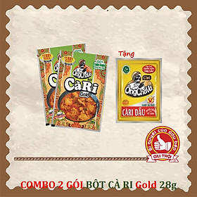 Combo 2 gói Bột Cà Ri Gold Ông Chà Và 28gr - Tặng kèm 1 gói cà ri dầu 25gr