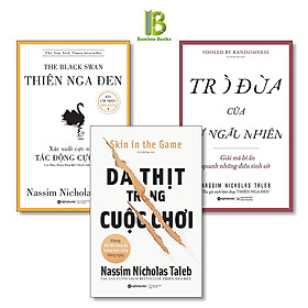 Hình ảnh Combo 3 Tác Phẩm Của Nassim Nicholas Taleb: Thiên Nga Đen + Trò Đùa Của Sự Ngẫu Nhiên + Da Thịt Trong Cuộc Chơi - Tặng Kèm Bookmark Bamboo Books