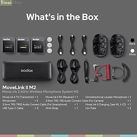 Mua Godox MoveLink II - Micro Cài Áo Không Dây 2.4GHz Cho Smartphone  Máy Ảnh  Sử Dụng 10 Giờ  Phạm Vi Thu 100m - Hàng Nhập Khẩu