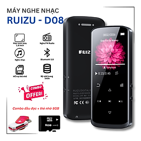 Mua Ruizu D50: Máy nghe nhạc nhỏ gọn  đa năng Thiết kế bền bỉ: Vỏ kim loại chắc chắn  màn hình LCD tiện dụng Nghe nhạc MP3  FLAC với Bluetooth  radio FM  ghi âm  Bộ nhớ 16GB  thẻ nhớ mở rộng Thời gian nghe lâu: Pin 12 giờ  sạc nhanh 3 giờ - Hàng nhập khẩu
