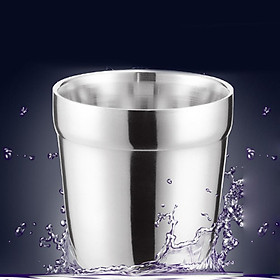 10pcs Stainless Steel Double Layer Camping Travel Home Water Mug Cup 180ml