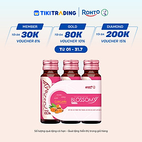 Nước uống collagen giúp sáng da, dạ dày khỏe Blossomy lốc 03 chai x 50ml