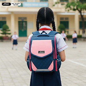 Ba Lô Chống Gù Cho Bé Gái Cao Cấp Xbags XB3107 Màu Hồng Xinh Xắn Dễ Thương, Chống Thấm Nước, Nhiều Ngăn Tiện Dụng XB3107!