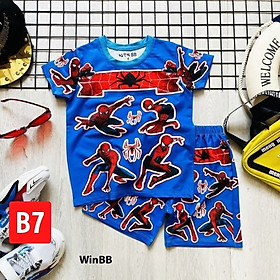 Đồ bộ bé trai hình siêu nhân-Among US-Đội bay siêu đẳng-xe Mc queen từ 9-45kg - Vải thun lạnh - Giặt không vỡ hình