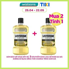 Nước Súc Miệng Listerine Gum Care Giúp Nướu Chắc Khỏe Vị Gừng Thảo Mộc 750ml