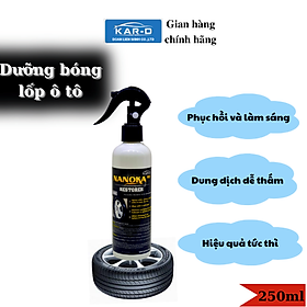 Dưỡng đen bóng lốp Nanoka Pro 250 ml - Nanoka Pro Restorer Hàng chính hãng