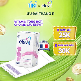 Vitamin Bầu Tổng Hợp Elevit Cho Phụ Nữ Trước, Trong và Sau Thai Kỳ 30 Viên