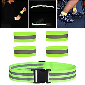 Reflective Vest Night Adults Kids Reflective Bands Cycling Reflector Green