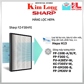 Mua FZ-F30HFE Màng lọc Hepa Sharp dành cho Sharp F30E-C  J30E-A/B  A28EV-W  GM30E-B  JM30V-B  F30EV-W - Hàng chính hãng