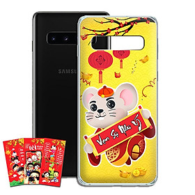 Ốp lưng dẻo cho điện thoại Samsung Galaxy S10 Plus - 01077 7966 HPNY2020 18 - Tặng bao lì xì Cung Hỷ Cung Hỷ - Hàng Chính Hãng
