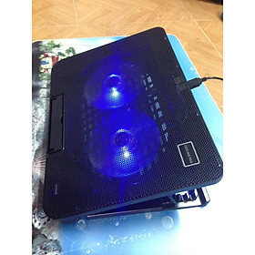 Đế tản nhiệt Laptop N99 2 quạt, đèn led, có nấc nâng lên hạ xuống cho laptop từ 10-17 inch