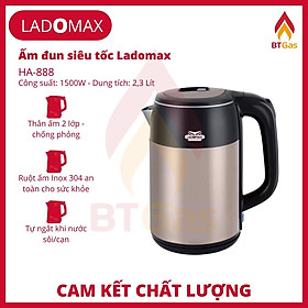 Mua Ấm siêu tốc  bình đun nước siêu nhanh Inox 2 lớp chống phỏng Ladomax HA-888 2.5L - Hàng chính hãng