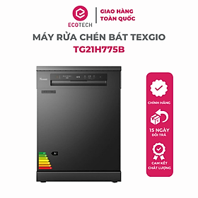 Mua Máy rửa chén bát Texgio 13 bộ sấy khí nóng TG21H775B thiết kế dáng độc lập  có thể lắp âm vào tủ bếp - Hàng chính hãng