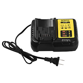 Power Tool Battery Charger Lithium-ion Battery Recharger Recharging Device Cell Charger Compatible with Dewalt 12V-20V Li-ion Battery US Plug