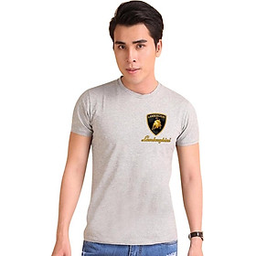 Áo Thun Nam Cổ Trần Tay Ngắn Lambor - Xám