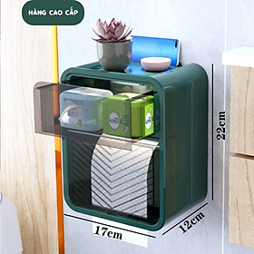 Hộp Giấy Vệ Sinh Dán Tường 2 Ngăn - DRU Hàng Chính Hãng