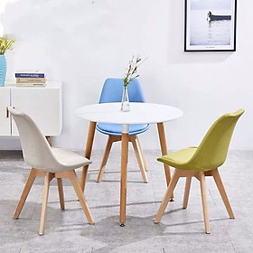 Bộ bàn ghế cà phê - Bàn màu trắng - Bàn 60x75cm + 3 ghế