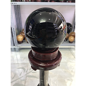 Mua Quả cầu đá Núi lửa Obsidian đen 2 2kg - 10 8cm (tặng đế)