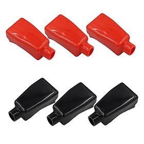 6 Pieces Terminal Covers Car Accessories Replacement Negative Positive Terminal Covers Terminal Protector for Automotive RV Car