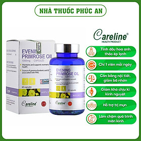 Viên tinh dầu hoa anh thảo Careline Evening Primrose Oil 60 viên giúp điều hoà nội tiết tố đẹp da