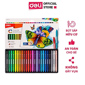 Mua Bút Sáp Màu 12/18/24 Màu An Toàn Cho Bé Deli - Phù Hợp Cho Học Sinh Mẫu  Giáo Tiểu Học Cấp 1 Tập Vẽ Tô Màu - 24 Màu Tại Deli Official Store | Tiki