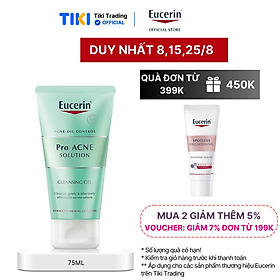 Gel rửa mặt giảm mụn Eucerin Pro Acne Cleansing Gel 75ml
