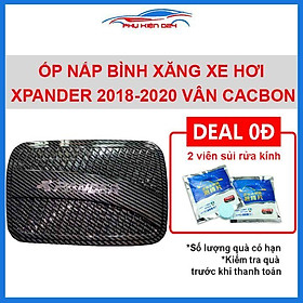 Ốp nắp bình xăng Xpander 2018-2020 vân cacbon chống trầy trang trí ô tô
