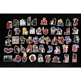 Sticker chủ đề Siêu anh Hùng Avengers vui nhộn bao gồm 50 hình dán chống nước lâu phai trang trí  máy tính, mũ bảo hiểm, đàn guitar, ukelele, macbook điện thoại 