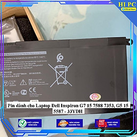 Mua Pin dành cho Laptop Dell Inspiron G7 15 7588 7353  G5 15 5587 - 33YDH - Hàng Nhập Khẩu