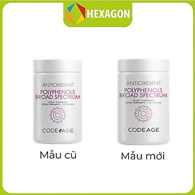 Viên uống chống nắng CodeAge Polyphenols Broad Spectrum - Chống nắng phổ rộng, bảo vệ da trước tia UVA, UVB và ánh sáng xanh 120 viên