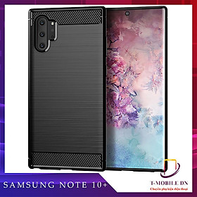 Ốp lưng cho Samsung Note 8 9 10 Plus, Ốp silicon mềm bằng sợi Carbon phay xước chống sốc chống vân tay cho Note 8 9 10 Plus