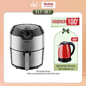 Nồi chiên không dầu Tefal EY201D15 - 4.2L - Vỏ thép không rỉ - Công nghệ luân chuyển khí nóng 3D không cần trở - Hàng chính hãng