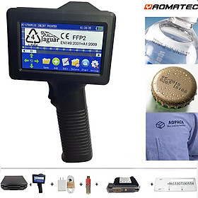 YAOMATEC Y780 12.7mm có thể thay đổi mã vạch QR Mã lô ngày số logo ngày hết hạn nhãn máy in phun nhiệt cầm tay máy in màu: máy in1 mực đen