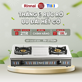 Mua Bếp gas dương Rinnai RV-377(S)N mặt bếp inox và kiềng bếp men - Hàng chính hãng.