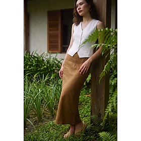 Áo Vest Gilet Linen Trắng An Nam TOP203 thời trang Hity