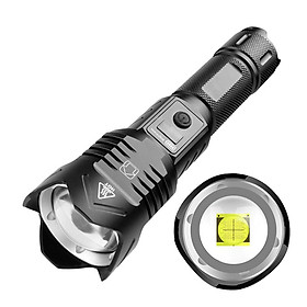XHP 90 LED Flashlight with Safety Hammer Zoom 3 Modes Adjustable Night Lamp