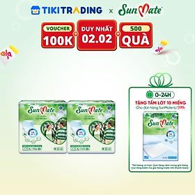 Combo 2 Tã Quần Người Lớn Sunmate Mềm Mại L8 (8 Miếng)