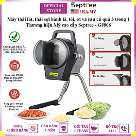 Máy thái lát, thái sợi hành lá, tỏi, ớt và rau củ quả dùng cho quán ăn, nhà hàng thương hiệu Mỹ cao cấp Septree GJ806 công suất 850W - Hàng nhập khẩu